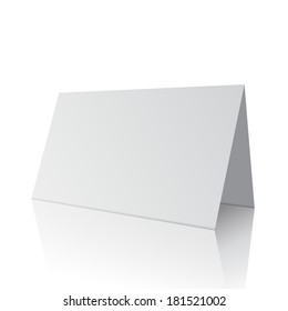 3d white blank paper card 