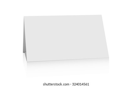 3d white blank paper card