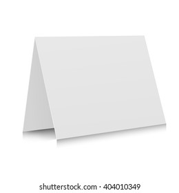 3d white blank paper card