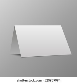 3d white blank paper card eps 10