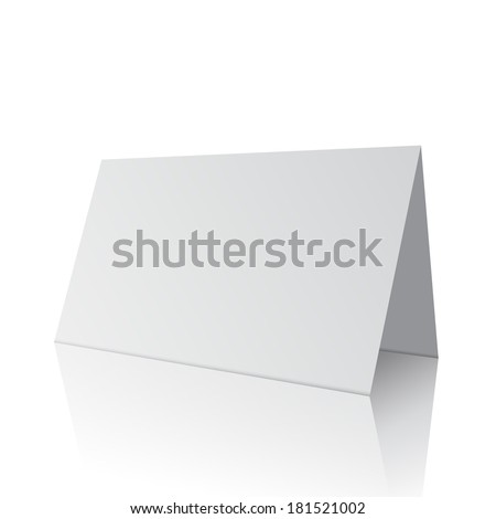 3d white blank paper card 