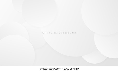 3D White Cirlce Background. Vector Background. Eps10