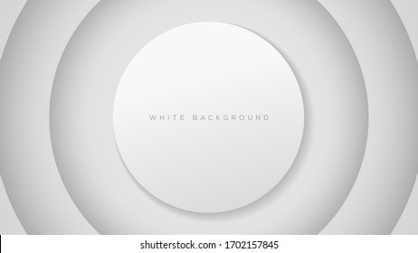 3D white cirlce background. vector background. Eps10