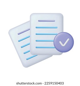 3d white clipboard task management todo check list, efficient work on project plan concept, assignment and exam, 3d work solution icon. 3d icon vector render illustration eps 10