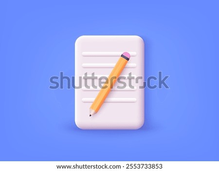 3d white clipboard task management todo check list with pen. Efficient work on project plan, fast summary, assignment and exam, productivity solution. 