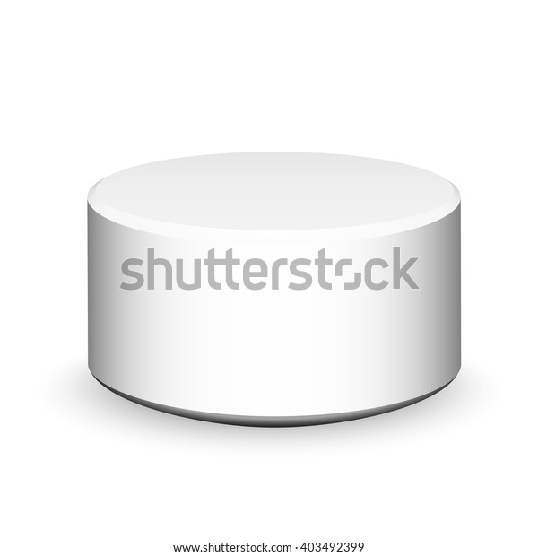 Download 3d White Cylinder Box Packaging Design Stock Vector ...