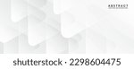 3D white geometric abstract background overlap layer on bright space with rounded triangles effect decoration. Graphic design element modern style concept for banner, flyer, card, cover, or brochure