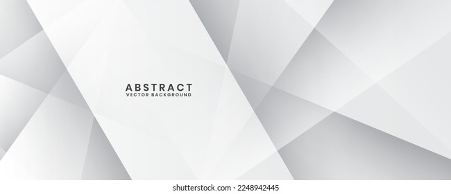 3D white geometric abstract background overlap layer on bright space with cutout effect decoration. Minimalist graphic design element future style concept for banner, flyer, card, cover, or brochure