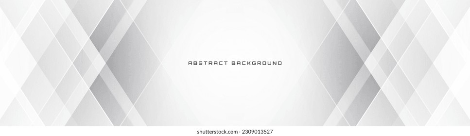 3D white geometric abstract background overlap layer on bright space with cutout decoration. Minimalist graphic design element modern polygon style concept for banner, flyer, card, cover, or brochure