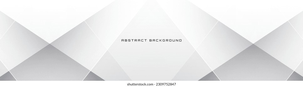 3D weißer, geometrischer abstrakter Hintergrund überlappen Schicht auf hellem Raum mit Ausschnitt-Dekoration. Minimalistisches Design-Element Modernes Polygonkonzept für Banner, Flyer, Karten, Cover oder Broschüren