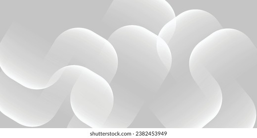 capa de solapamiento de fondo abstracto 3D en color blanco sobre espacio brillante con la decoración de efecto geométrico redondeado