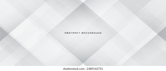 3D white geometric abstract background overlap layer on bright space with lines shape effect decoration. Modern graphic design element cutout style concept for banner, flyer, card, cover, or brochure