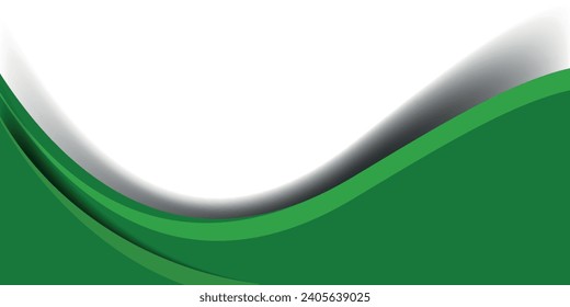 3D white geometric abstract background overlap layer on bright space with waves decoration. Minimalist modern graphic design element cutout style concept for banner, flyer, card	