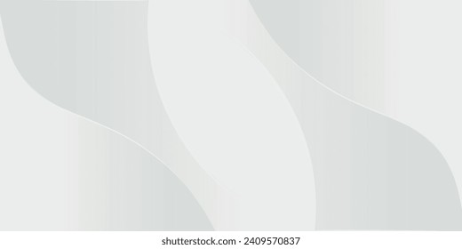 3D white geometric abstract background overlapping layers on bright space with wave decoration. Modern graphic design element cut style concept eps 10