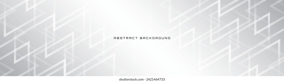 3D white geometric abstract background overlap layer on bright space with lines shapes decoration. Modern graphic design element triangles style concept for banner, flyer, card, cover, or brochure