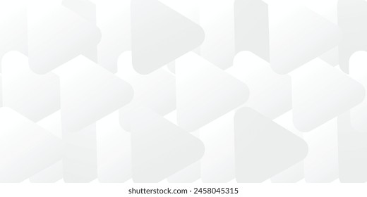 3D white geometric abstract background overlap layer on bright space with rounded triangles effect decoration,vector.
