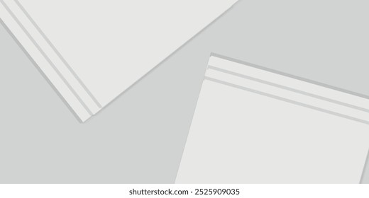 3D white geometric abstract background overlap layer on bright space with rounded rhomb effect decoration