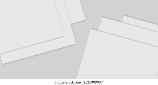 3D white geometric abstract background overlap layer on bright space with rounded rhomb effect decoration