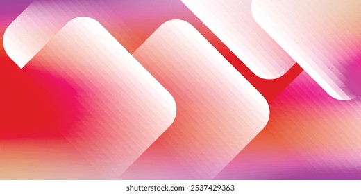 3D white geometric abstract background overlap layer on bright space with rounded rhomb effect decoration. modern background