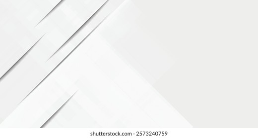 3D white geometric abstract background overlap layer on bright space with rounded rhomb effect