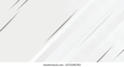 3D white geometric abstract background overlap layer on bright space with rounded rhomb effect