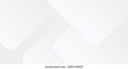 3D white geometric abstract background overlap layer on bright space with rounded rhomb effect decoration