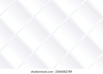 3D white geometric abstract background overlap layer on bright space with rhomb effect decoration