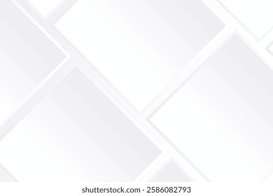 3D white geometric abstract background overlap layer on bright space with rhomb effect decoration