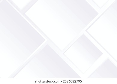 3D white geometric abstract background overlap layer on bright space with rhomb effect decoration