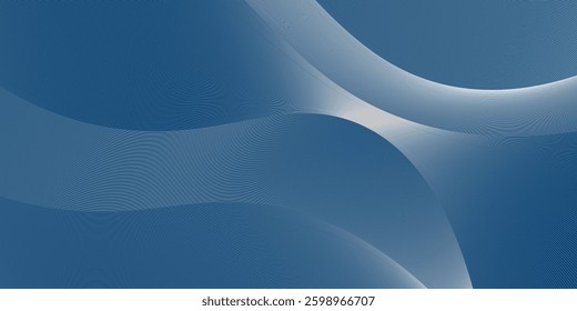 3D white geometric abstract background overlap layer on bright space with waves effect decoration. Modern graphic design element cutout style concept for web banner, art, flyer
