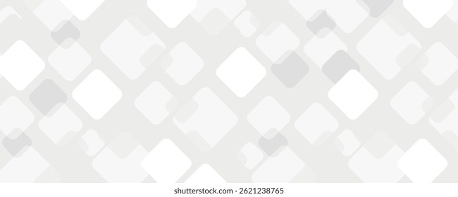 3D white geometric abstract background overlap layer on bright space with rounded rhomb effect decoration.