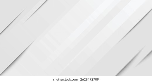 3D white geometric abstract background overlap layer on bright space with rounded rhomb effect  modern