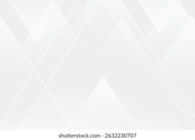 3D white geometric abstract background overlap layer on bright space with rounded triangles effect decoration. Graphic design element modern style concept for banner, or brochure