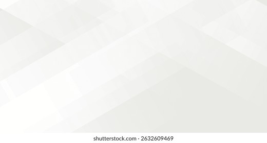 3D white geometric abstract background overlap layer on bright space with rounded rhomb effect decoration. vector illustration 
