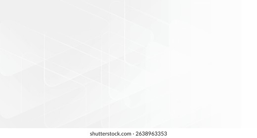 3D white geometric abstract background overlap layer on bright space with rounded triangles effect decoration. Graphic design element modern style concept for banner, flyer, card, cover, or brochure