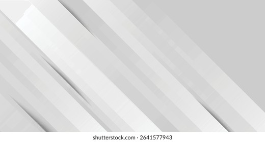 3D white geometric abstract background overlap layer on bright space with rounded rhomb effect decoration modern arts