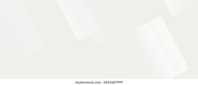 3D white geometric abstract background overlap layer on bright space with rounded rhomb effect decoration