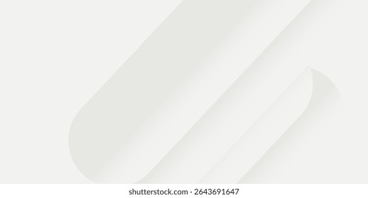 3D white geometric abstract background overlap layer on bright space with rounded rhomb effect decoration. eps 10