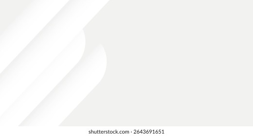 3D white geometric abstract background overlap layer on bright space with rounded rhomb effect decoration. eps 10