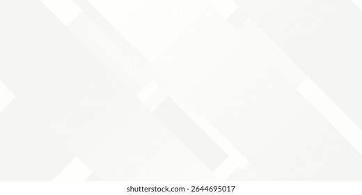 3D white geometric abstract background overlap layer on bright space with rounded rhomb effect decoration. eps 10