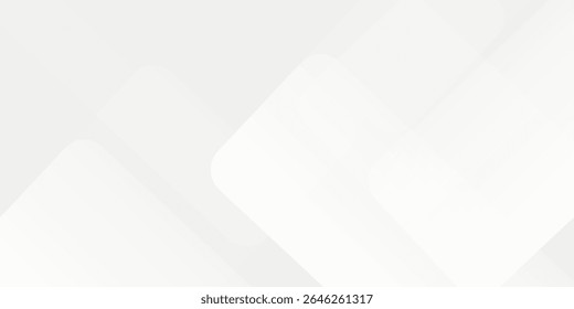 3D white geometric abstract background overlap layer on bright space with rounded rhomb effect decoration. modern