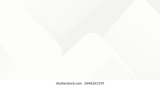 3D white geometric abstract background overlap layer on bright space with rounded rhomb effect decoration. modern