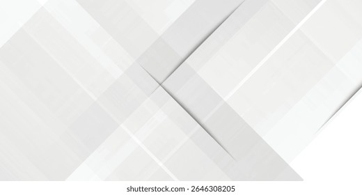 3D white geometric abstract background overlap layer on bright space with rounded rhomb effect decoration modern arts