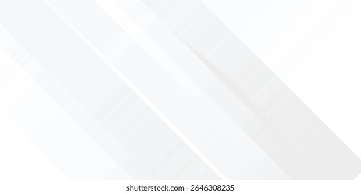 3D white geometric abstract background overlap layer on bright space with rounded rhomb effect decoration modern arts