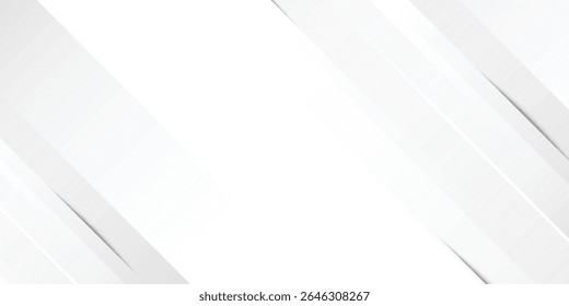 3D white geometric abstract background overlap layer on bright space with rounded rhomb effect decoration modern arts