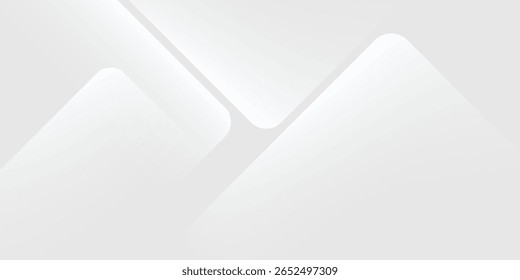 3D white geometric abstract background overlap layer on bright space with rounded rhomb effect decoration