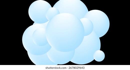 3D white geometric abstract background overlap layer on bright space with circles shapes decoration. Minimalist graphic design element future style concept for banner, flyer, card, cover, or brochure