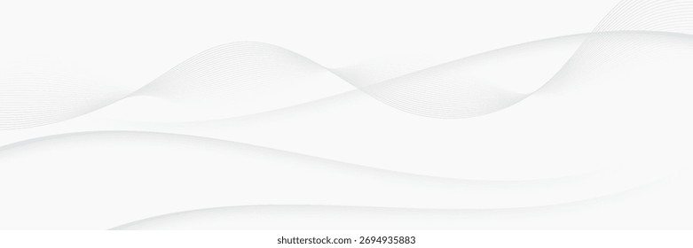 El fondo abstracto geométrico blanco 3D se superpone en el espacio brillante con la decoración de las ondas. Diseño gráfico moderno minimalista. diseño simple