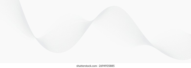O plano de fundo abstrato geométrico branco 3D sobrepõe a camada no espaço brilhante com a decoração das ondas. Design gráfico moderno minimalista.poster, site, capa, folheto