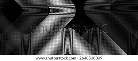 3D white geometric abstract background overlap layer on bright space with rounded rhomb effect decoration